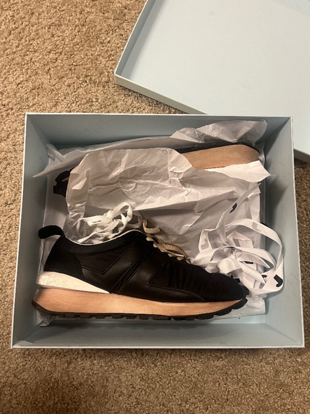 LANVIN Black Nylon Bumpr Sneakers